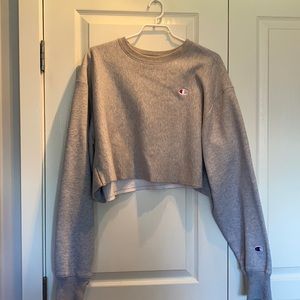 Champion cropped hoodie🤍
